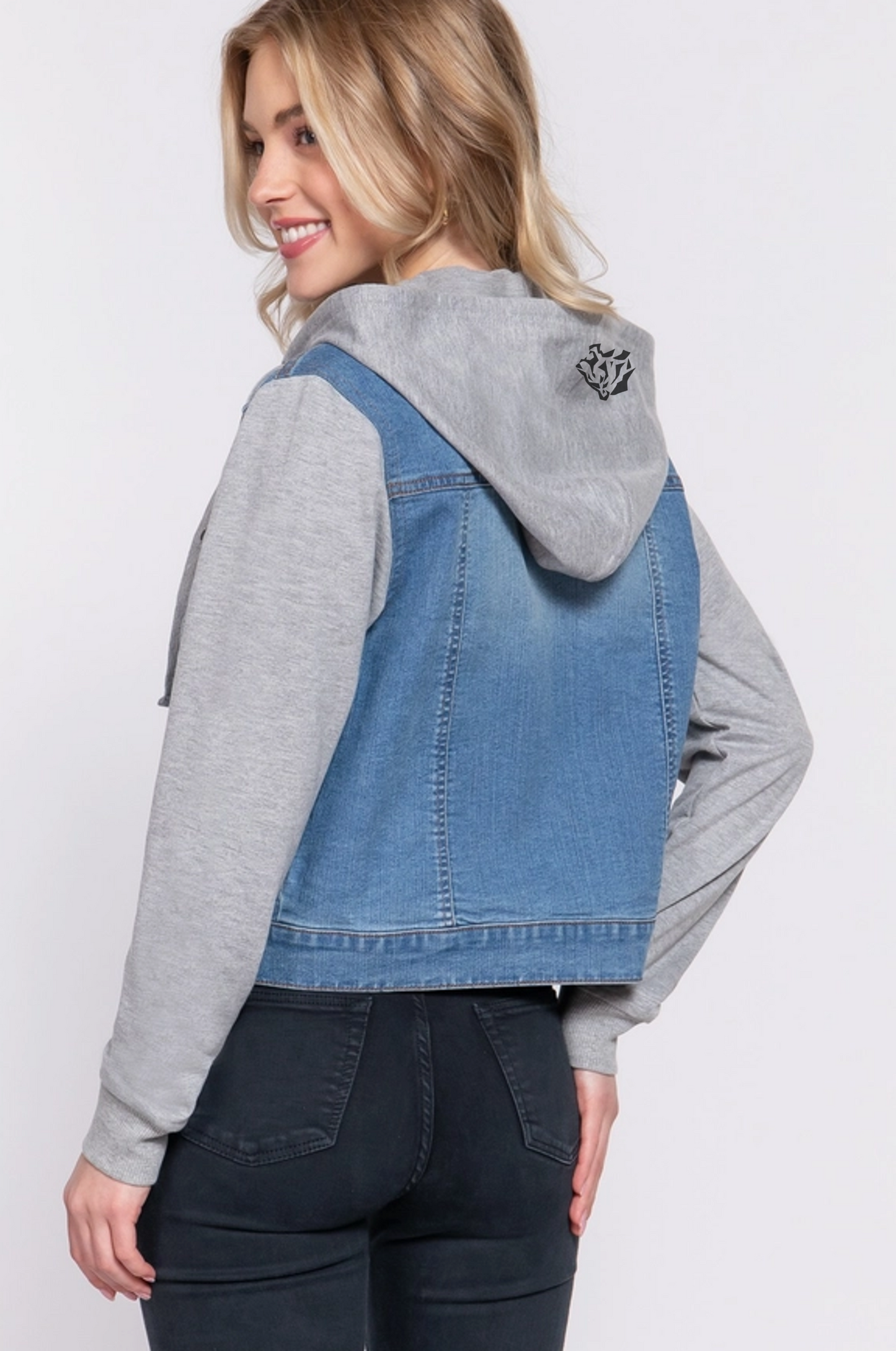 OG - Long Sleeve Hoodie Stretch Denim Jacket