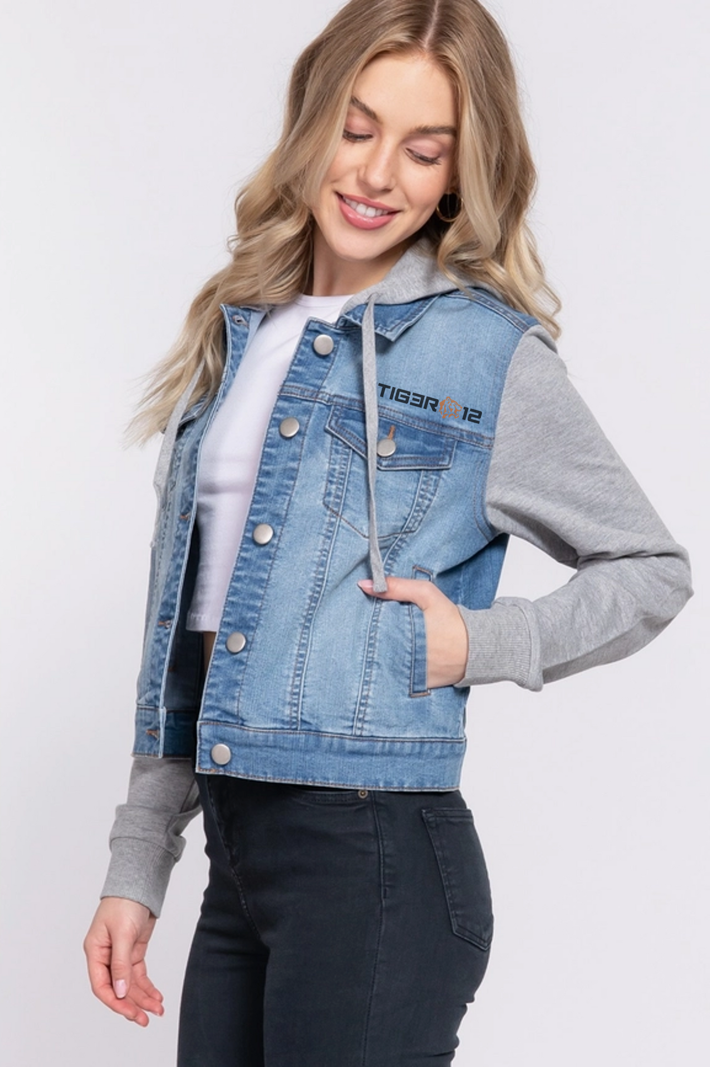 OG - Long Sleeve Hoodie Stretch Denim Jacket