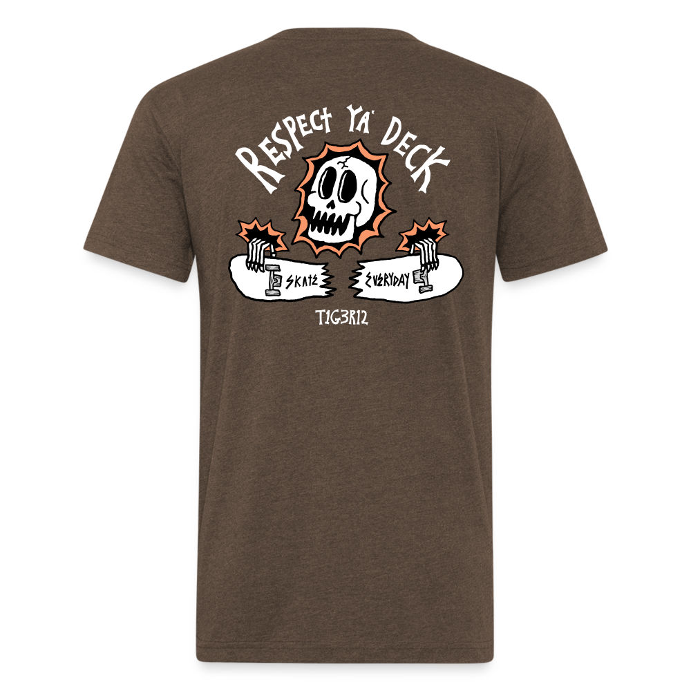 Respect Ya' Deck - Fitted Cotton/Poly T-Shirt by Next Level - heather espresso