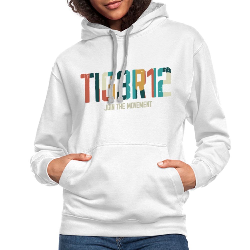 Funkaaaaaa - Contrast Hoodie - white/gray