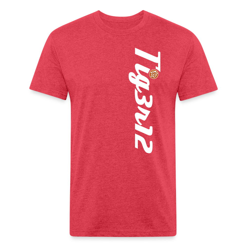Tigerati - Fitted Cotton/Poly T-Shirt. - heather red