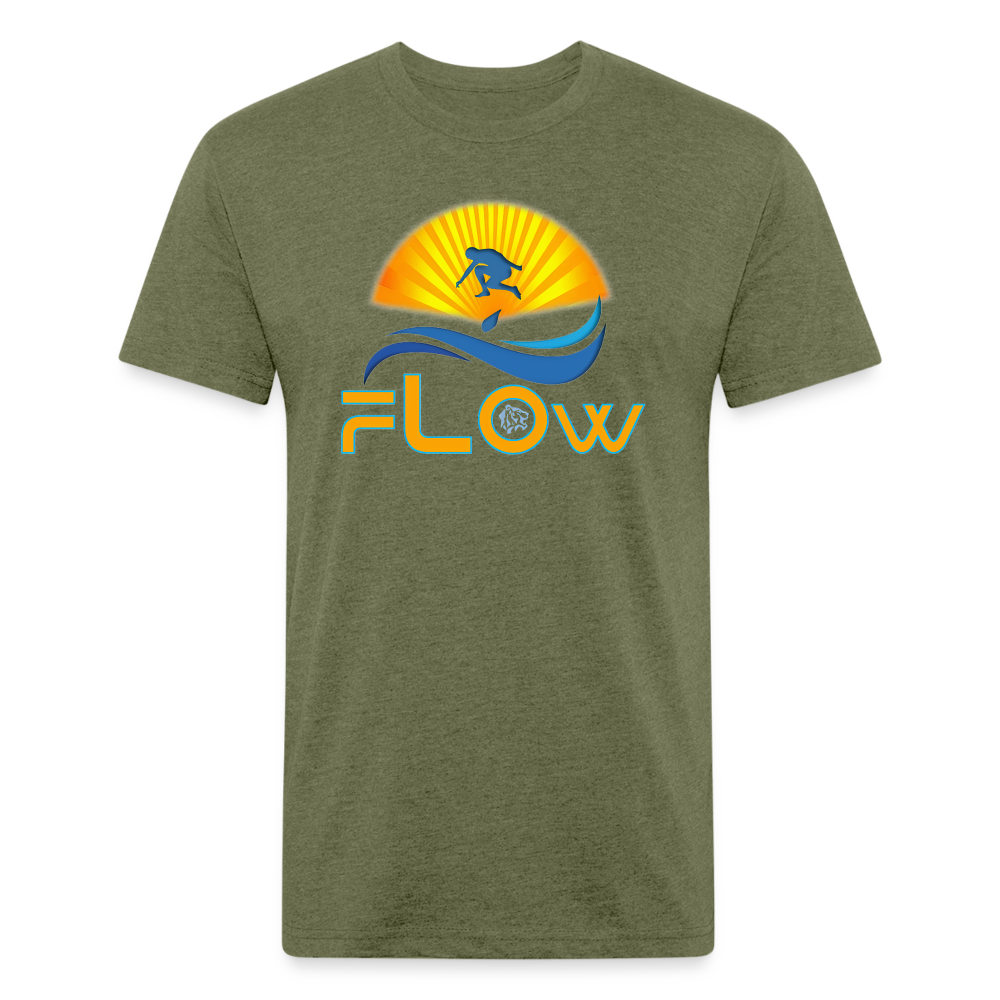 Flow - Fitted Cotton/Poly T-Shirt - heather military green