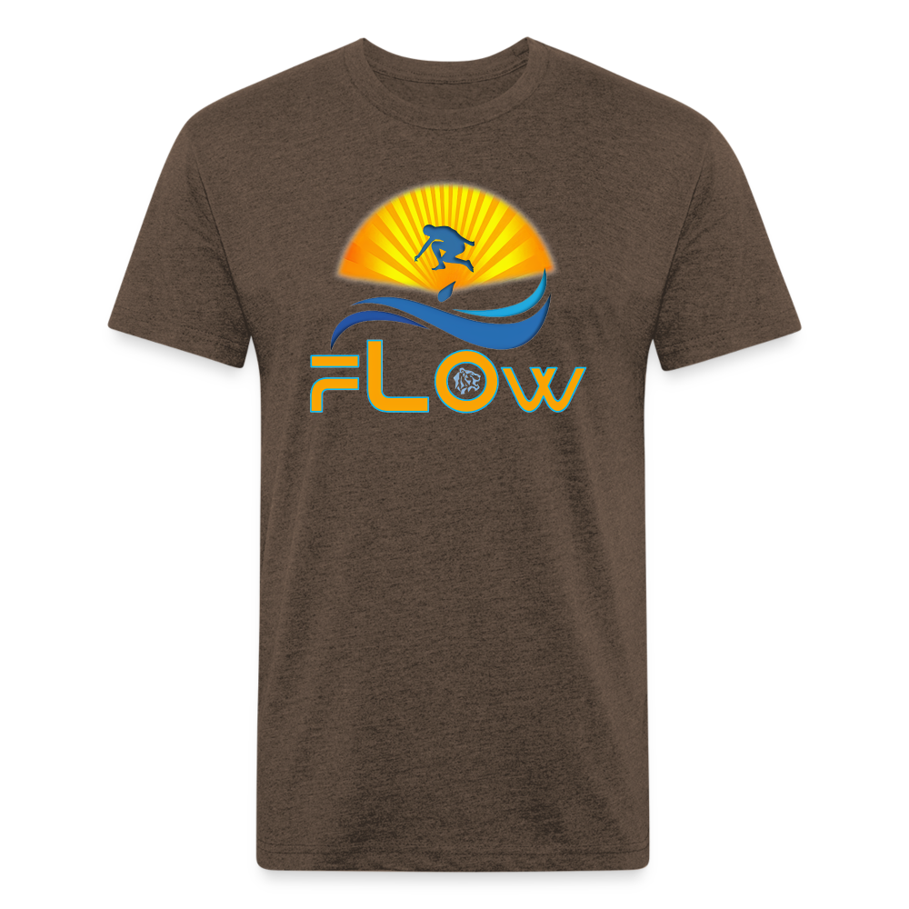 Flow - Fitted Cotton/Poly T-Shirt - heather espresso