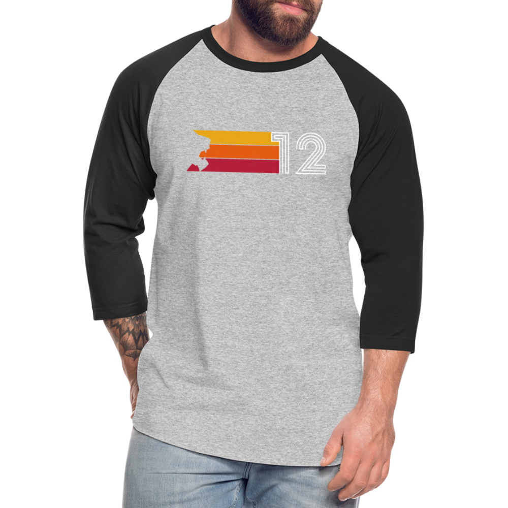 Jive Turkey - Raglan Baseball T-Shirt - heather gray/black