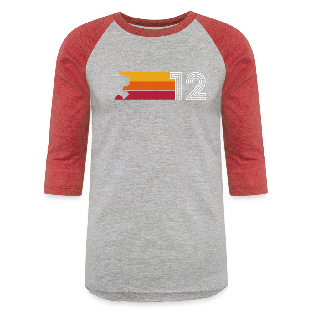 Jive Turkey - Raglan Baseball T-Shirt - heather gray/red