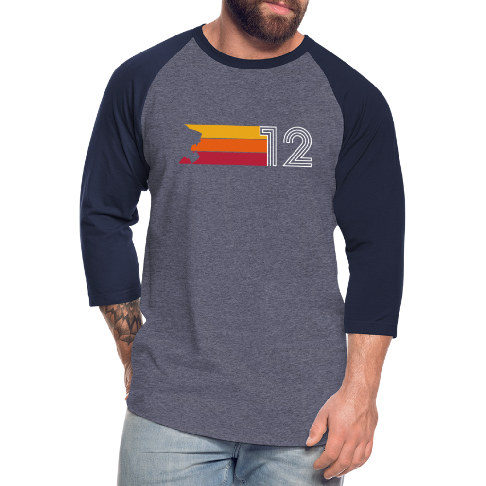 Jive Turkey - Raglan Baseball T-Shirt - heather blue/navy