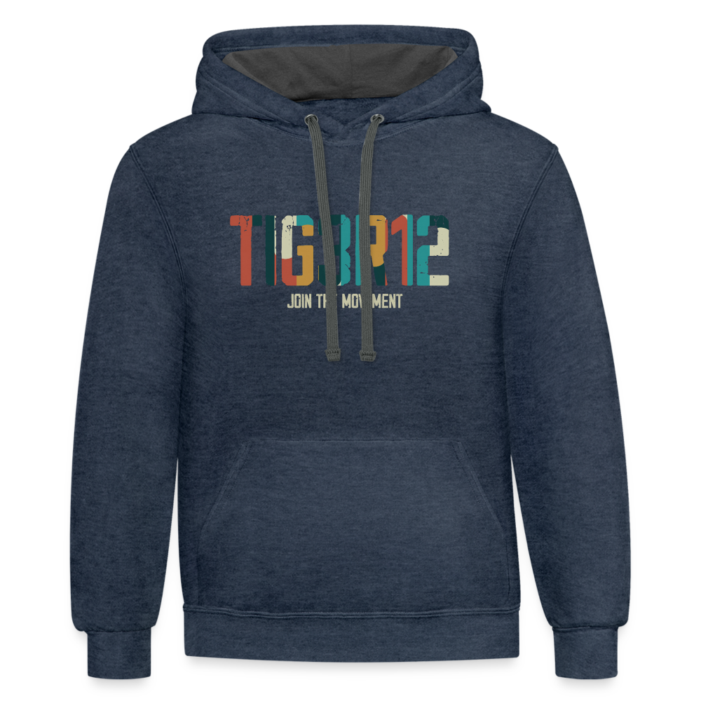 Expose - Contrast Hoodie - indigo heather/asphalt