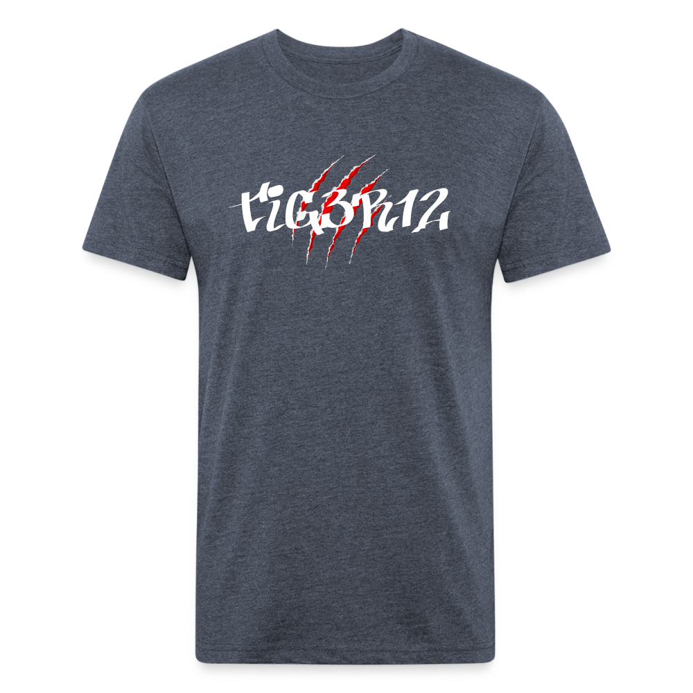 Shred - Fitted Cotton/Poly T-Shirt - heather navy