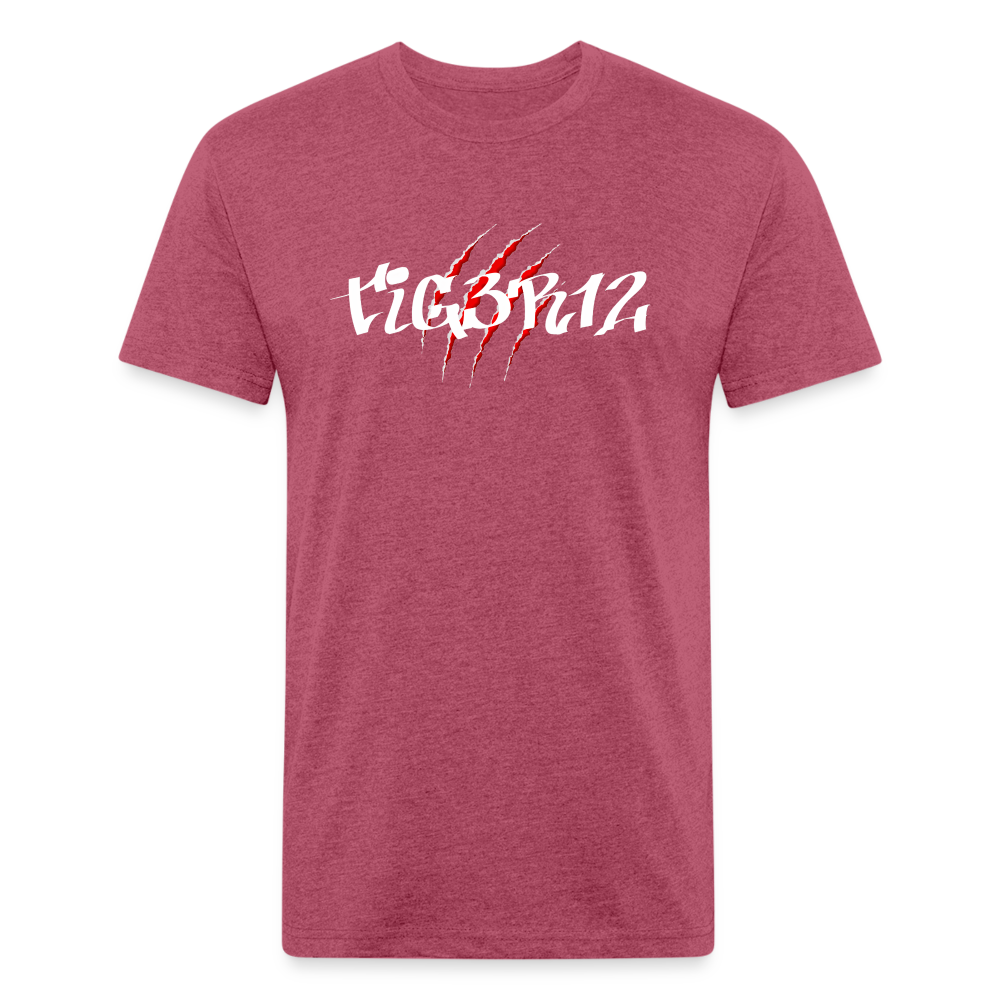 Shred - Fitted Cotton/Poly T-Shirt - heather burgundy