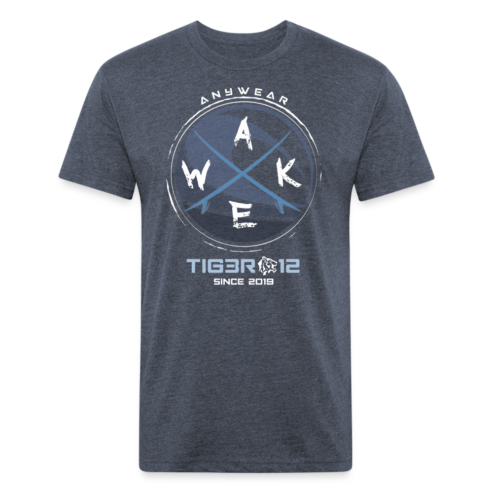 Wake - Fitted Cotton/Poly T-Shirt - heather navy