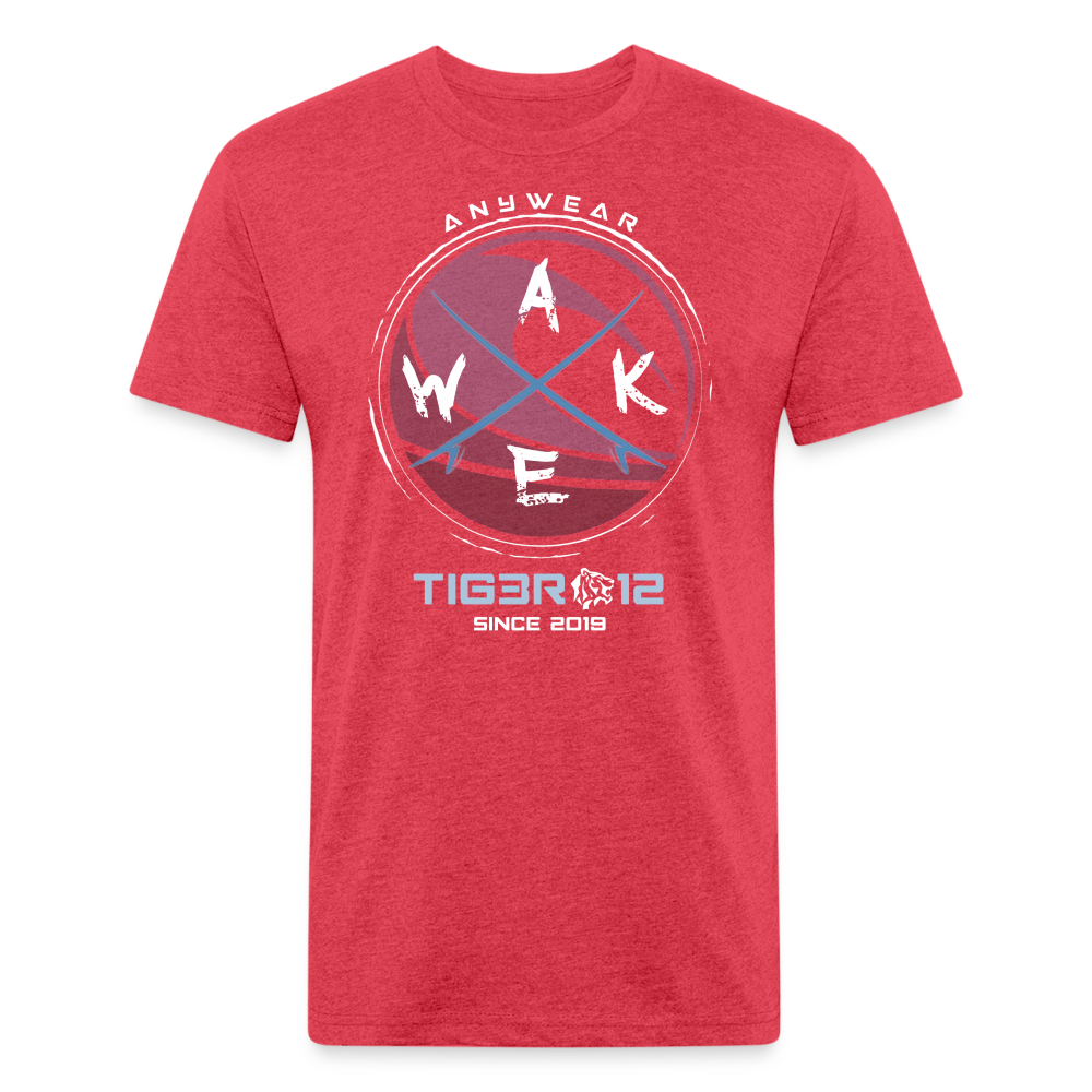 Wake - Fitted Cotton/Poly T-Shirt - heather red