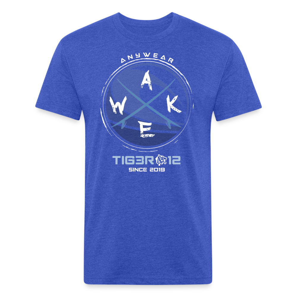 Wake - Fitted Cotton/Poly T-Shirt - heather royal