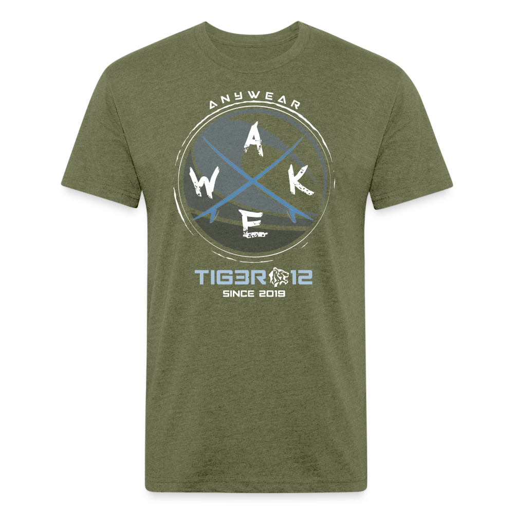 Wake - Fitted Cotton/Poly T-Shirt - heather military green
