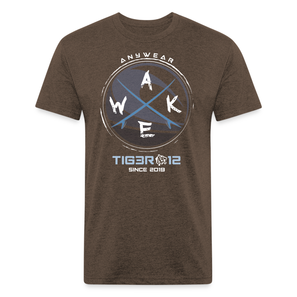 Wake - Fitted Cotton/Poly T-Shirt - heather espresso