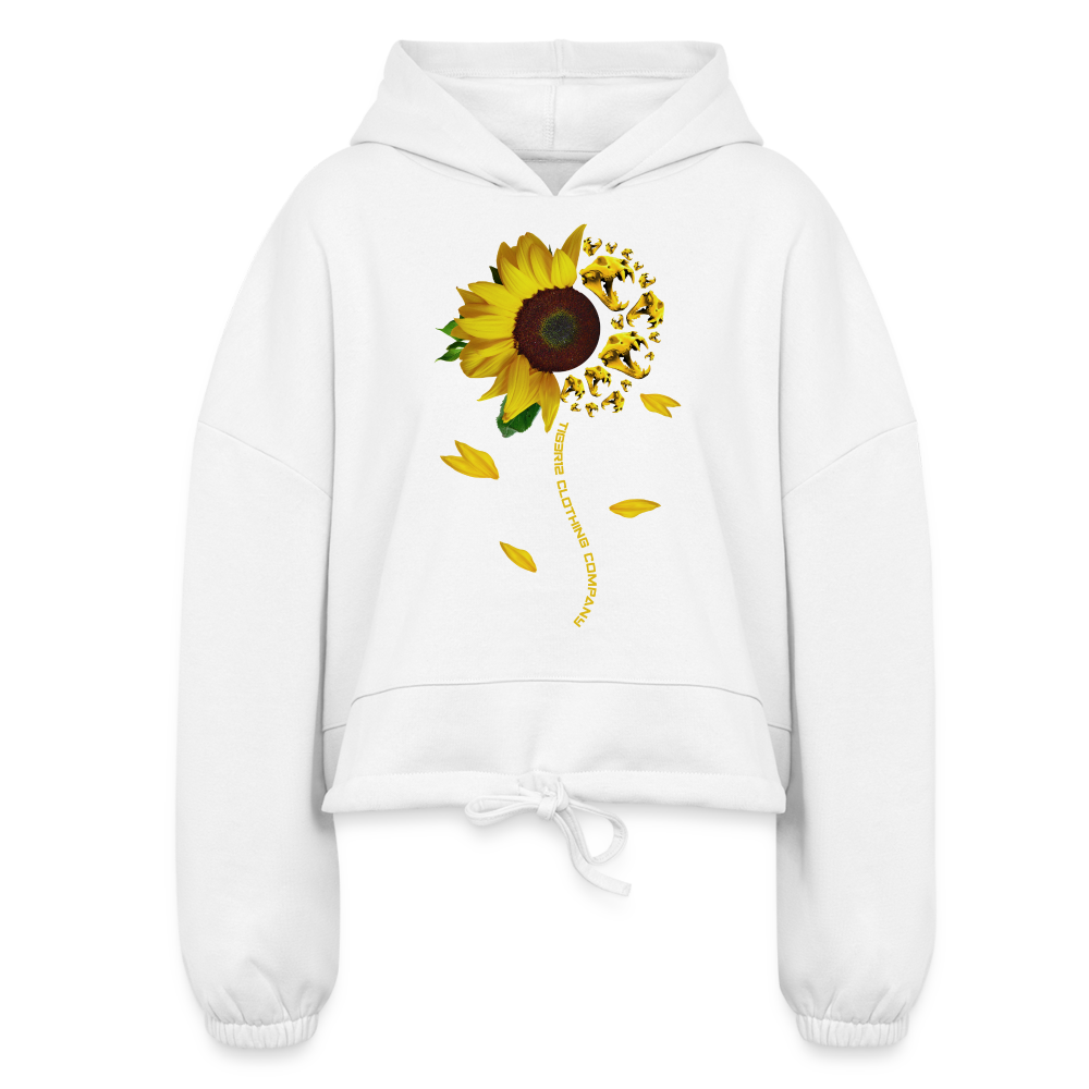 Skull & Stem - Women’s Cropped Hoodie - white