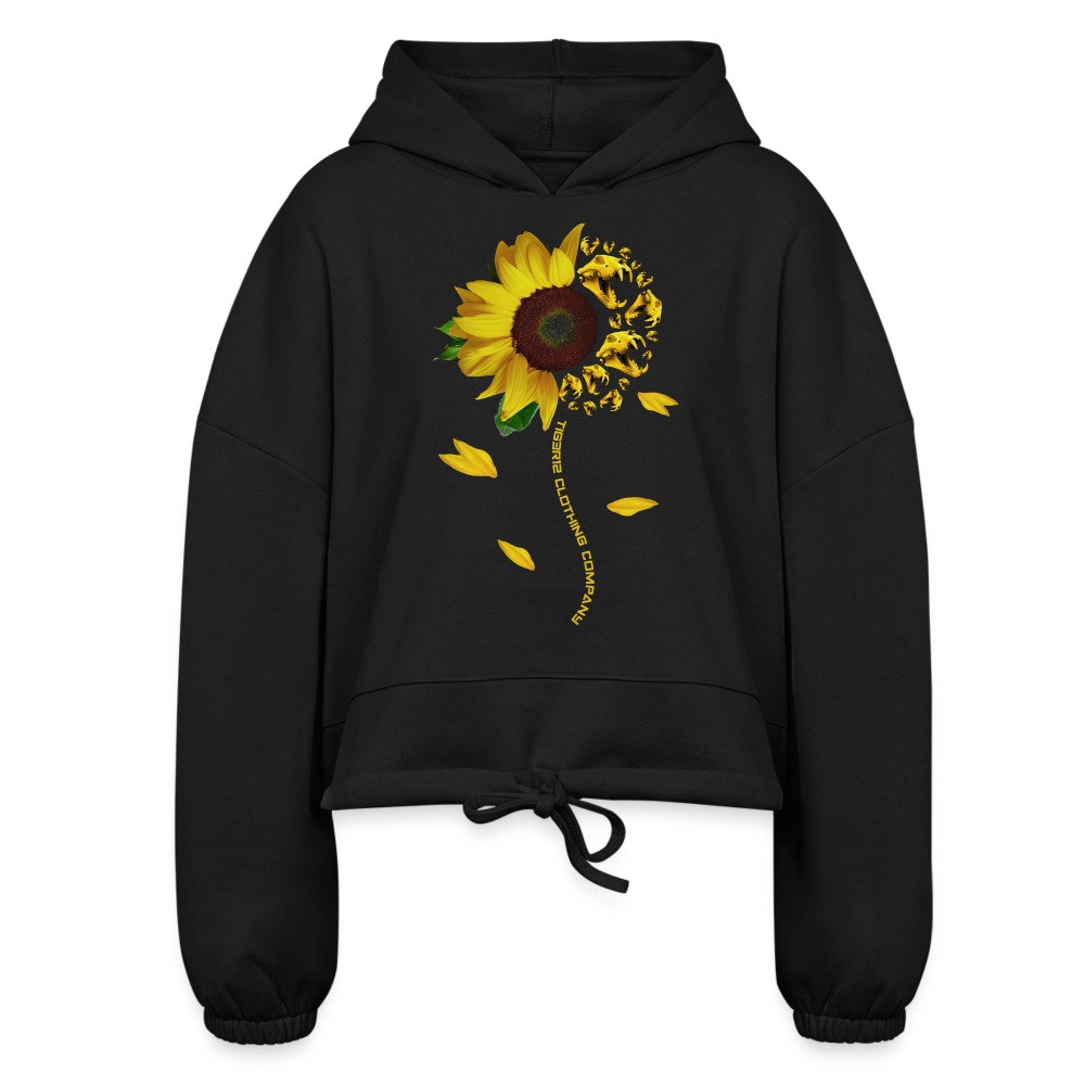 Skull & Stem - Women’s Cropped Hoodie - black