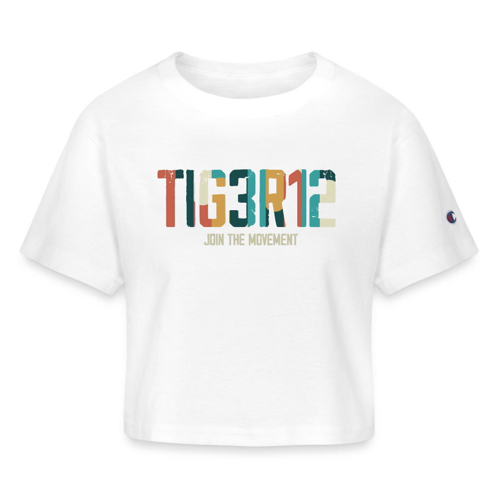 Funkaaa - Champion Women’s Cropped T-Shirt - white