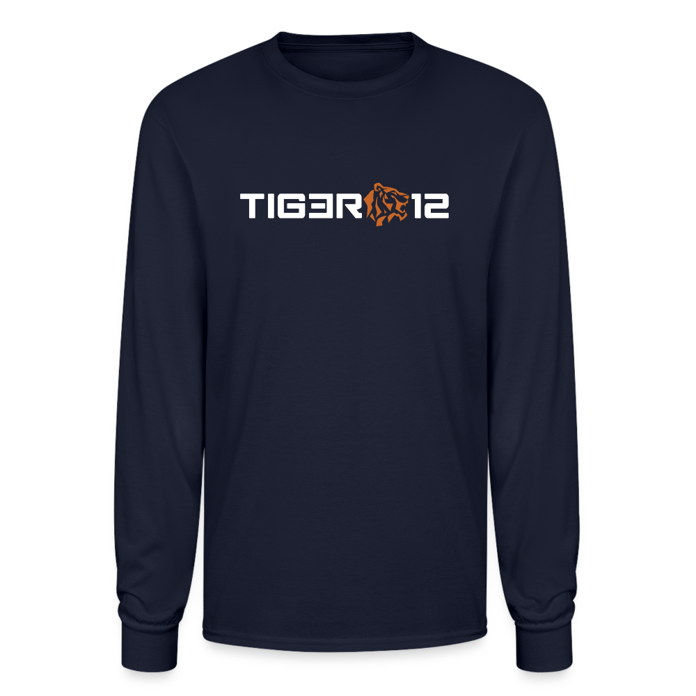 TIG3R12 OG White On Champion Unisex Long Sleeve T-Shirt - navy