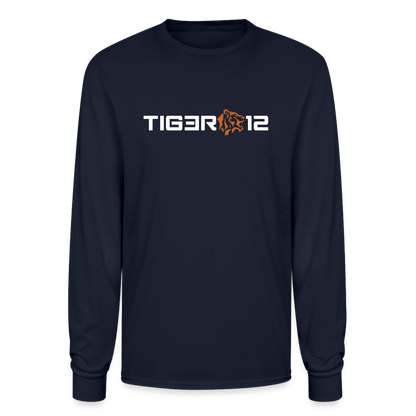 TIG3R12 OG White On Champion Unisex Long Sleeve T-Shirt - navy