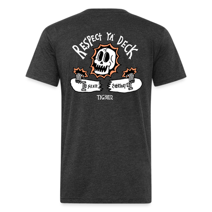 Respect Ya' Deck - Fitted Cotton/Poly T-Shirt by Next Level - heather black