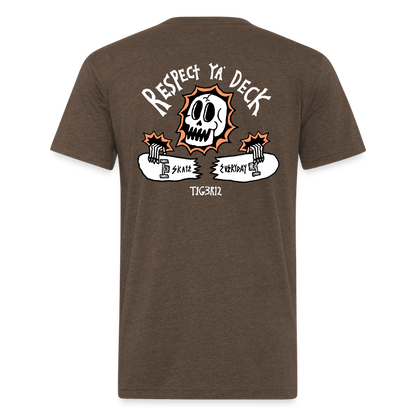 Respect Ya' Deck - Fitted Cotton/Poly T-Shirt by Next Level - heather espresso