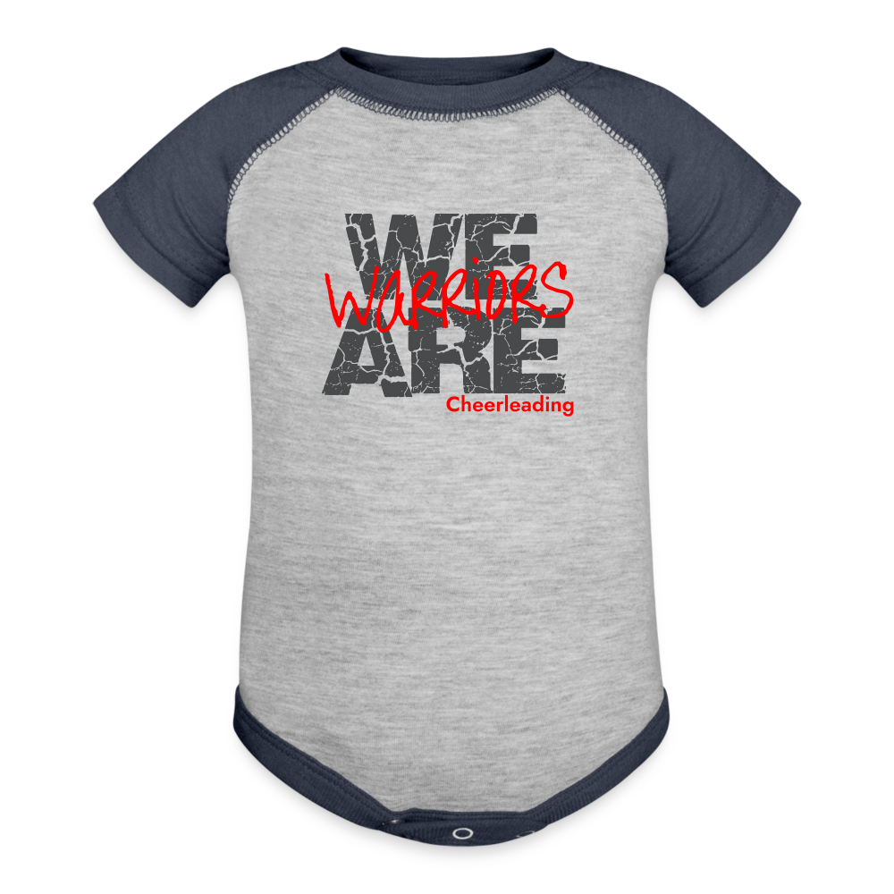We Are Warriors - Baseball Baby Bodysuit (Supporter) - heather gray/navy