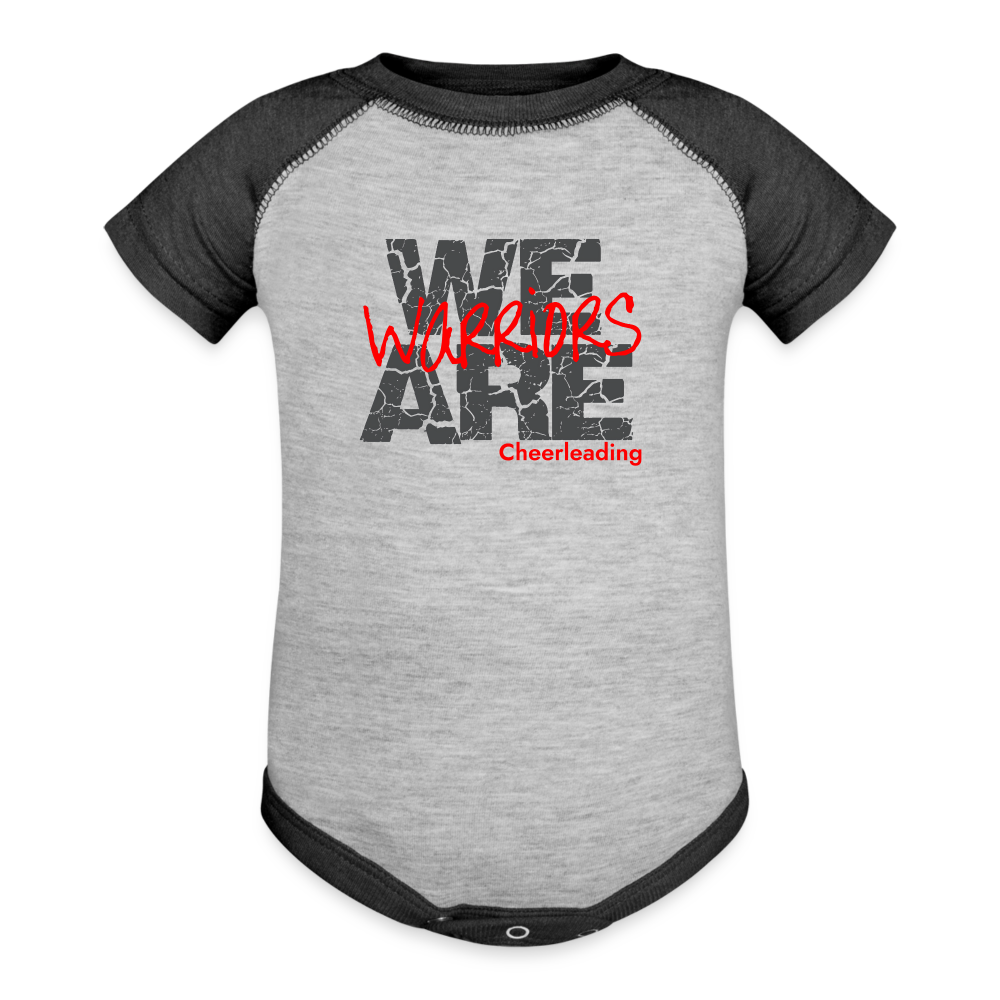 We Are Warriors - Baseball Baby Bodysuit (Supporter) - heather gray/charcoal