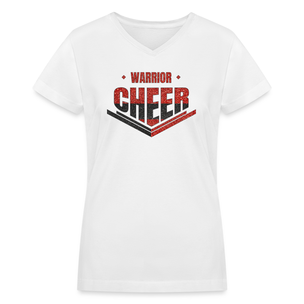 Warrior Cheer - Women's V-Neck T-Shirt (Supporter) - white