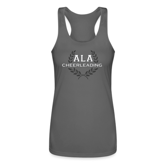 ALA Cheer - Women’s Performance Racerback Tank Top (Supporter) - charcoal