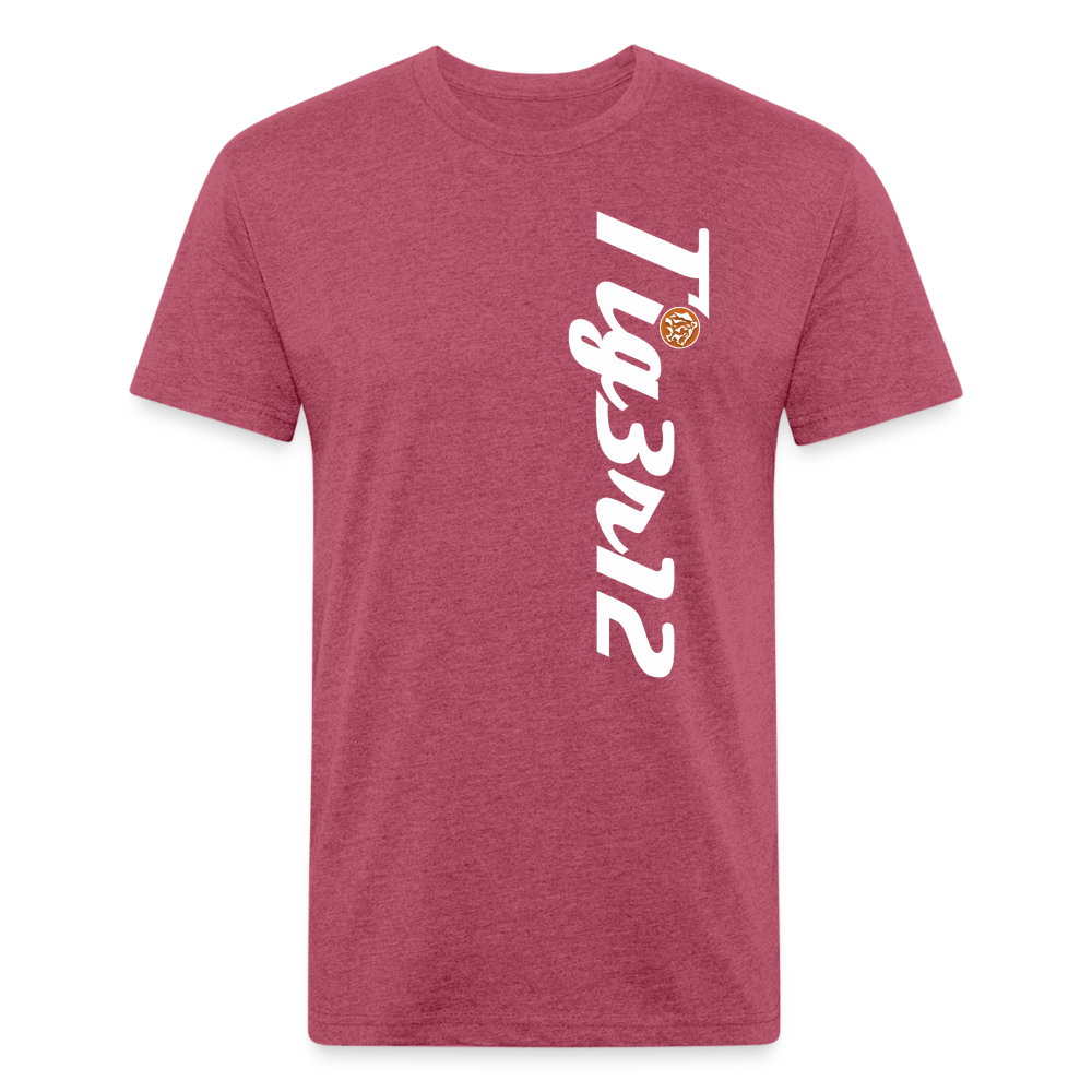 Tigerati - Fitted Cotton/Poly T-Shirt. - heather burgundy
