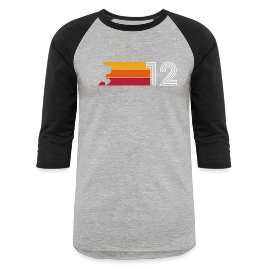 Jive Turkey - Raglan Baseball T-Shirt - heather gray/black