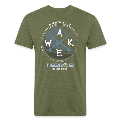 Wake - Fitted Cotton/Poly T-Shirt - heather military green