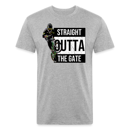 Straight Outta The Gate - Fitted Cotton/Poly T-Shirt - heather gray