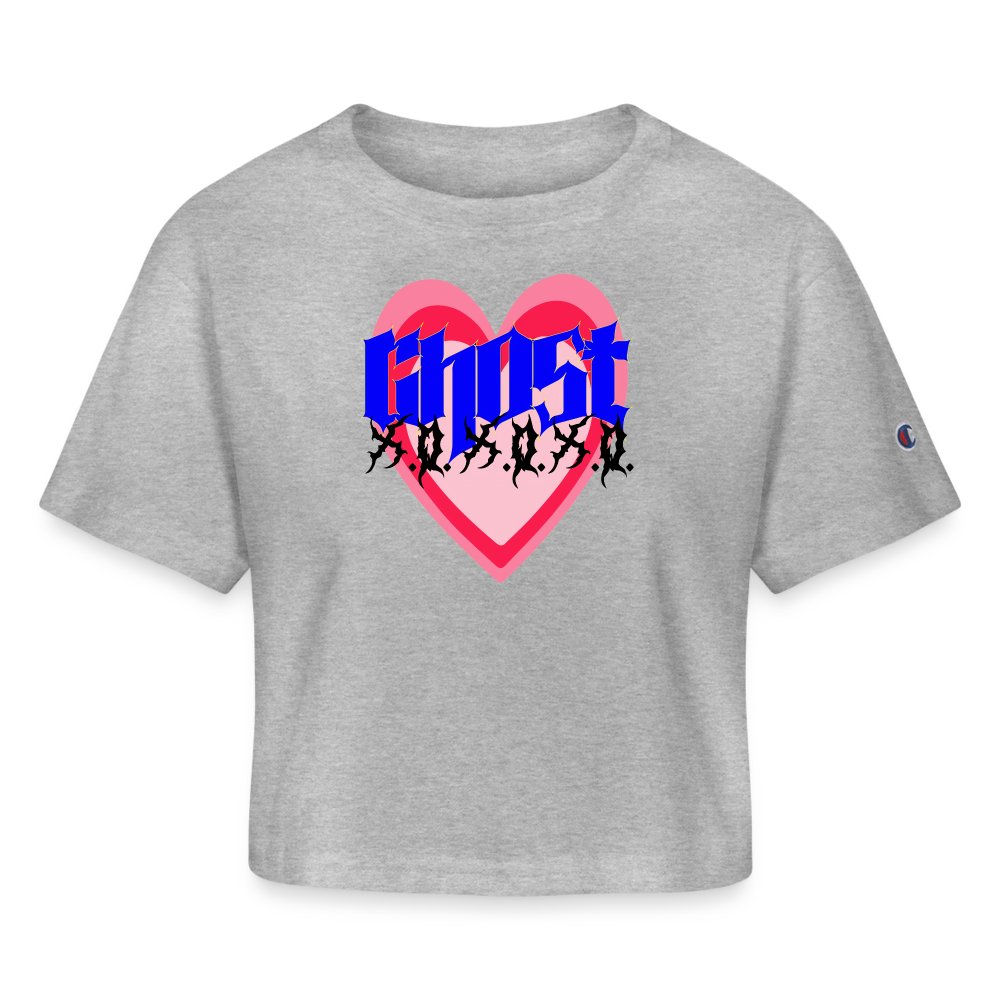 Ghost - Champion Women’s Cropped T-Shirt - heather gray