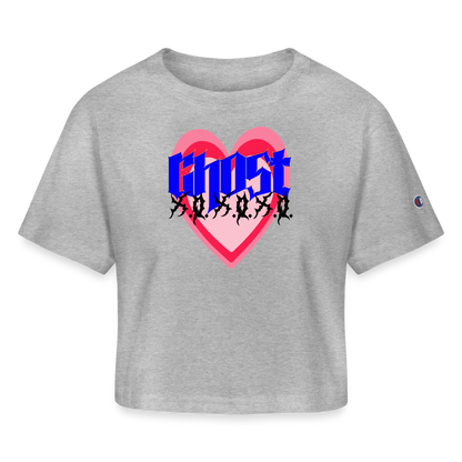 Ghost - Champion Women’s Cropped T-Shirt - heather gray