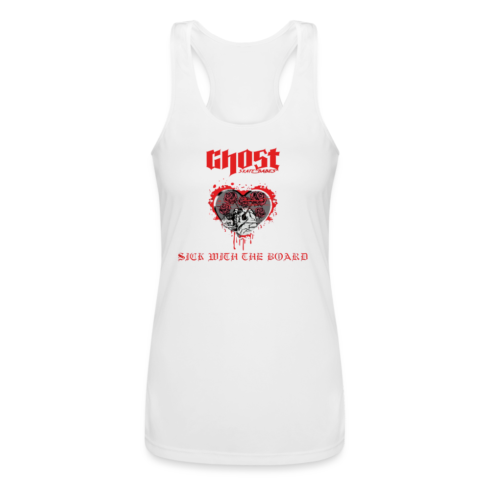 Ghost - Women’s Performance Racerback Tank Top - white