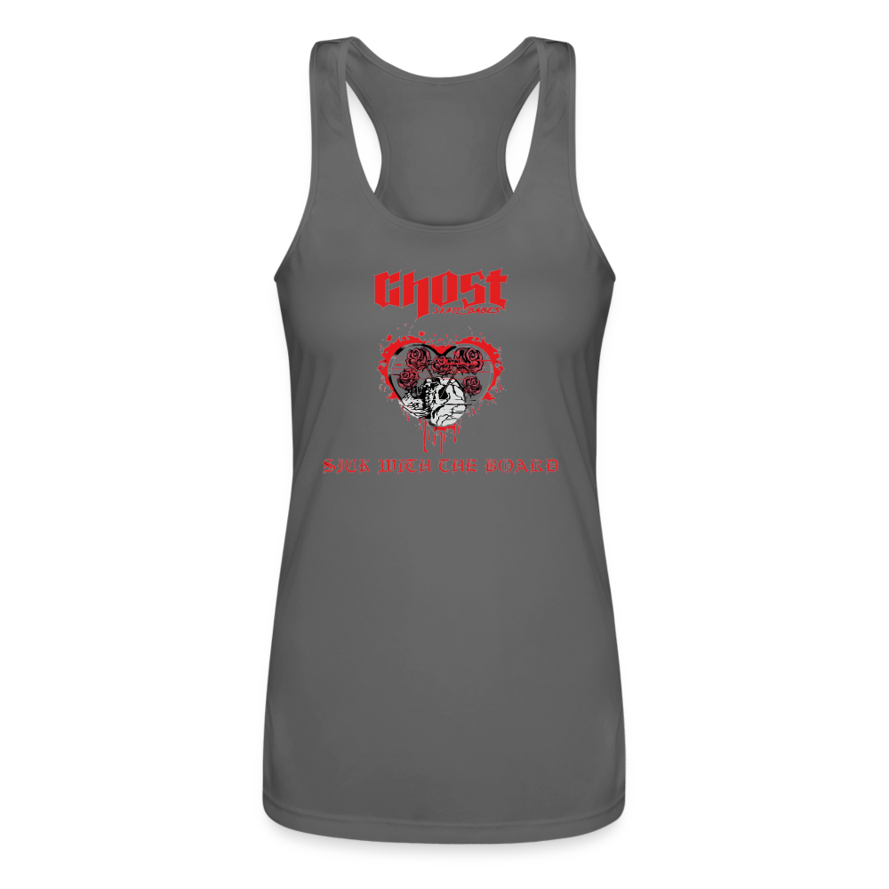 Ghost - Women’s Performance Racerback Tank Top - charcoal