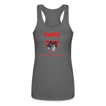 Ghost - Women’s Performance Racerback Tank Top - charcoal